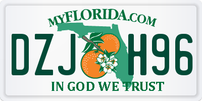 FL license plate DZJH96