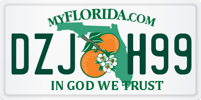 FL license plate DZJH99