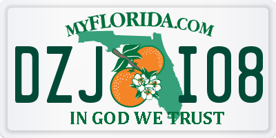 FL license plate DZJI08