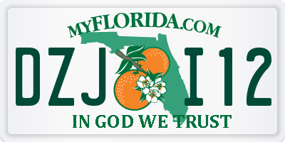 FL license plate DZJI12
