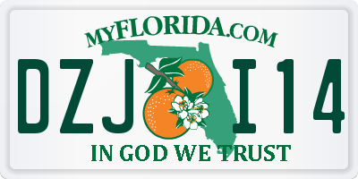 FL license plate DZJI14