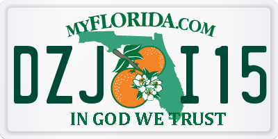 FL license plate DZJI15