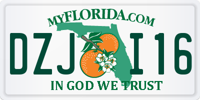 FL license plate DZJI16