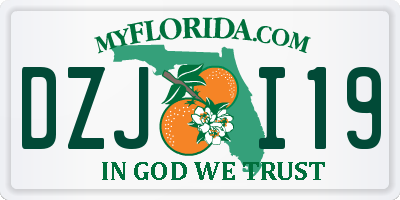 FL license plate DZJI19