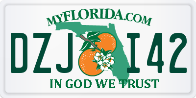 FL license plate DZJI42