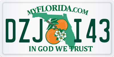 FL license plate DZJI43