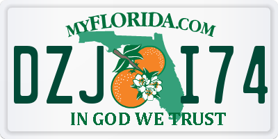 FL license plate DZJI74