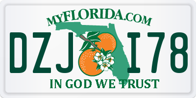 FL license plate DZJI78