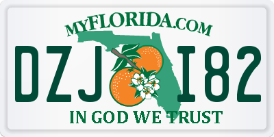 FL license plate DZJI82