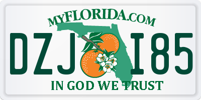 FL license plate DZJI85
