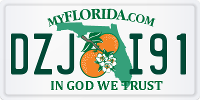 FL license plate DZJI91