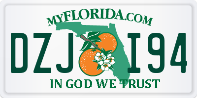 FL license plate DZJI94
