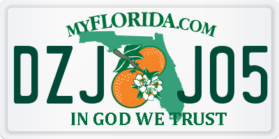 FL license plate DZJJ05
