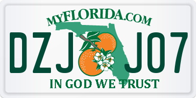 FL license plate DZJJ07