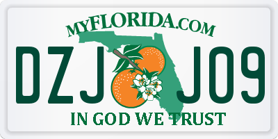 FL license plate DZJJ09