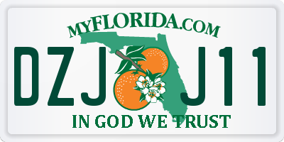FL license plate DZJJ11