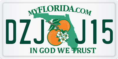 FL license plate DZJJ15
