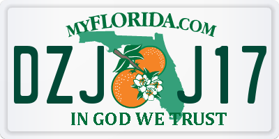 FL license plate DZJJ17