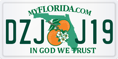FL license plate DZJJ19