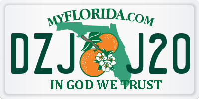 FL license plate DZJJ20