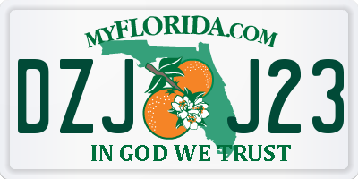 FL license plate DZJJ23