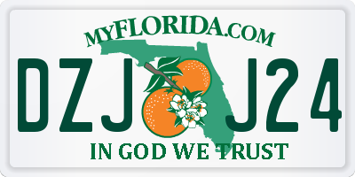 FL license plate DZJJ24