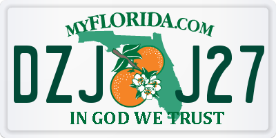 FL license plate DZJJ27