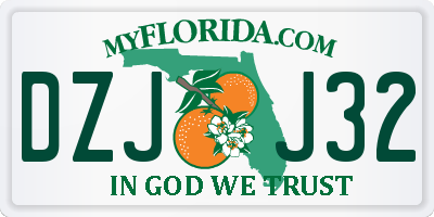 FL license plate DZJJ32
