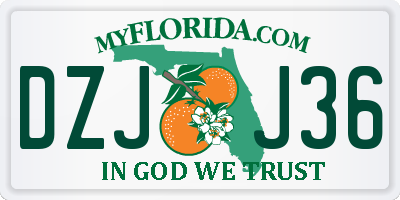 FL license plate DZJJ36