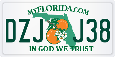 FL license plate DZJJ38