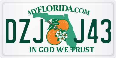FL license plate DZJJ43