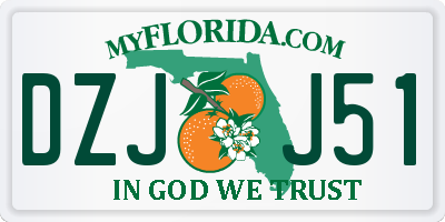 FL license plate DZJJ51