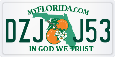 FL license plate DZJJ53