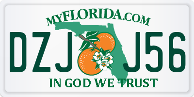 FL license plate DZJJ56