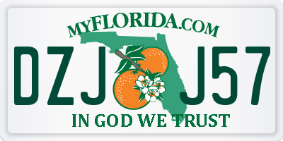 FL license plate DZJJ57