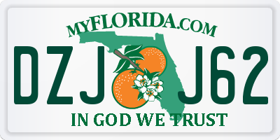 FL license plate DZJJ62