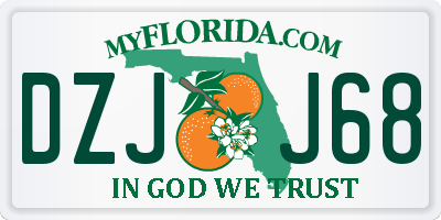 FL license plate DZJJ68