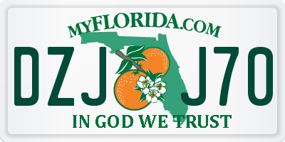 FL license plate DZJJ70