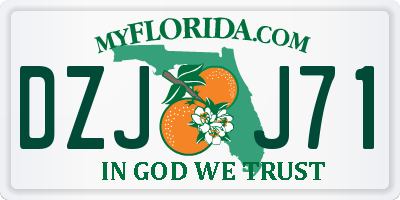 FL license plate DZJJ71
