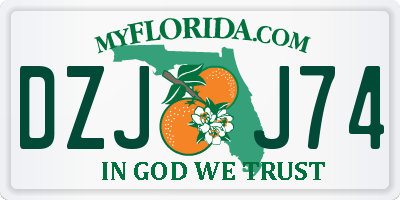 FL license plate DZJJ74