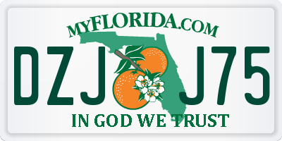 FL license plate DZJJ75