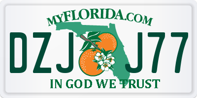 FL license plate DZJJ77