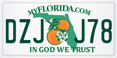 FL license plate DZJJ78