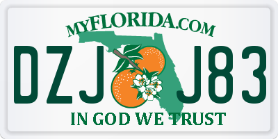 FL license plate DZJJ83