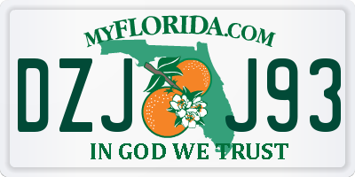 FL license plate DZJJ93