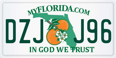 FL license plate DZJJ96