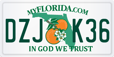 FL license plate DZJK36