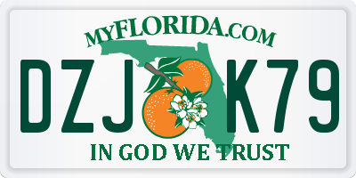 FL license plate DZJK79