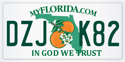 FL license plate DZJK82