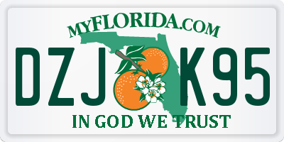 FL license plate DZJK95